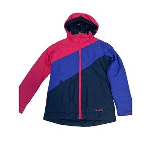 BURTON Girls Hart Jacket Navy/Purple/Pink Dryride Large 14 16